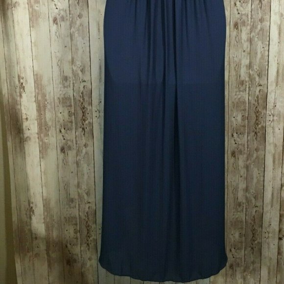 NWT Lush Halter Spaghetti Strap Dress Blue - Picture 2 of 10